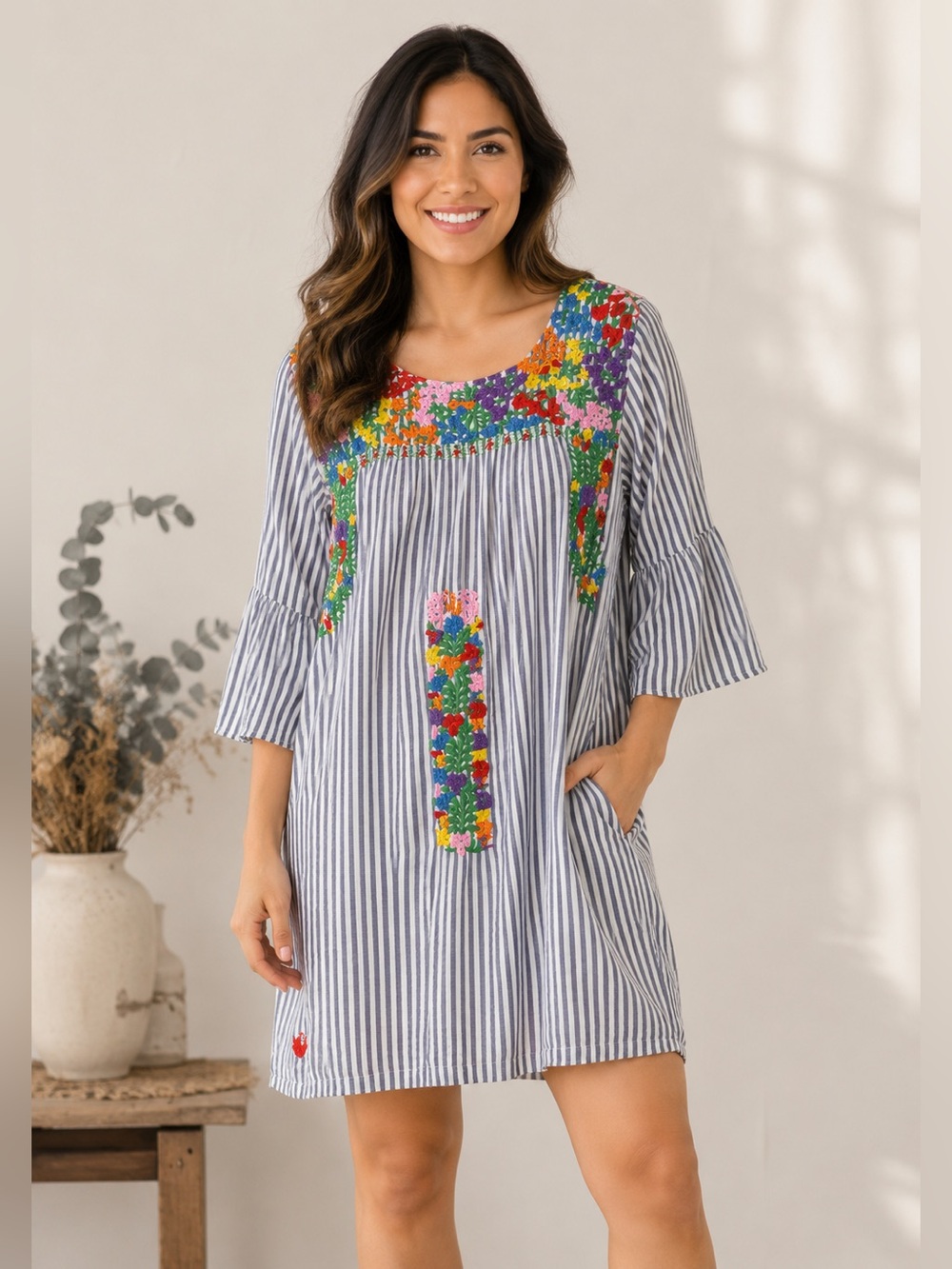 J.marie embroidery collection dress Size small Shift Women's